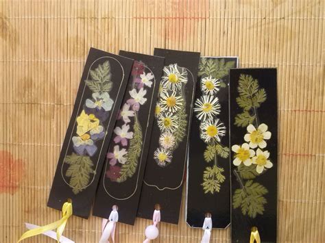 pressed flowers bookmarks | Pressed flower crafts, Pressed ...