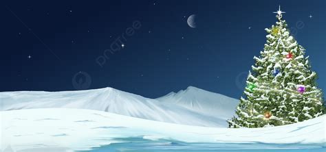 Christmas Landscape Snow Vector Illustration Background Wallpaper