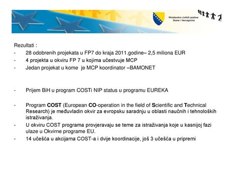 Pristupanje I UČeŠĆe Bosne I Hercegovine U Programima Evropske Unije