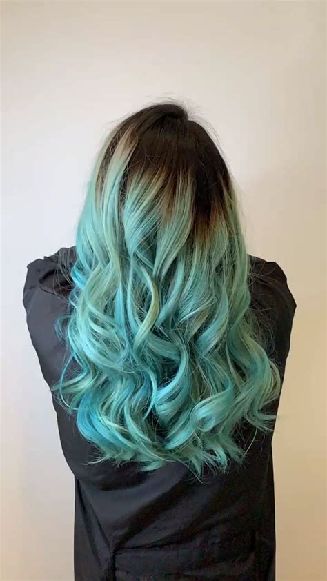 Turquoise Hair Color Video Turquoise Hair Color Turquoise Hair Ombre Hair Blonde