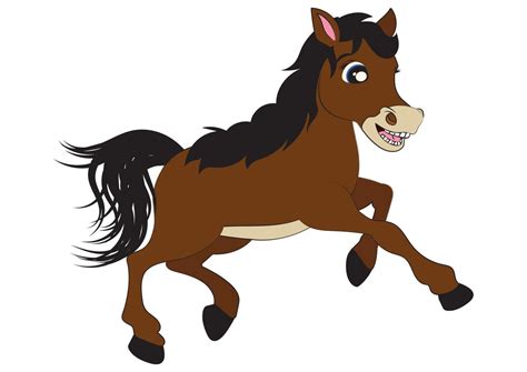 Brown Horse Running Horse Cartoon Illustration Of Horse 4641923