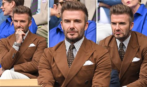 David Beckham Looks Downcast As He Attends Wimbledon Without Wife