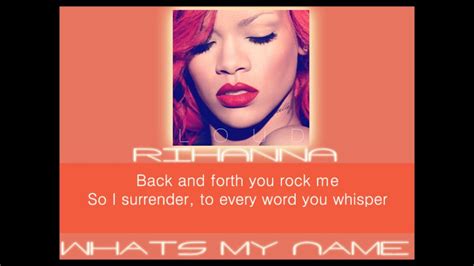 Rihanna Ft Drake What S My Name Lyrics Youtube