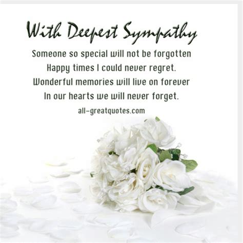 With Deepest Sympathy | Condolence messages, Sympathy card messages, Condolences