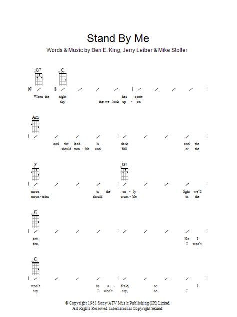 Stand By Me Ukulele Chords Sheet And Chords Collection