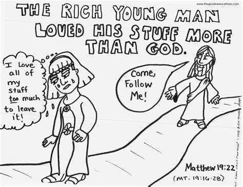 Jesus, looking at him, loved him, and said to him, 'you lack one thing: the rich young ruler coloring page - Google Search | Rich ...