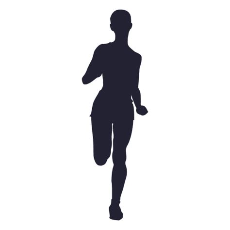 Marathon Running Woman Silhouette Transparent Png And Svg Vector File