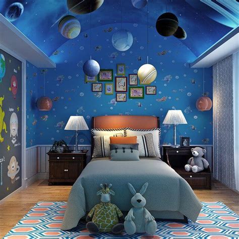 50 Space Themed Bedroom Ideas For Kids And Adults Idéias De