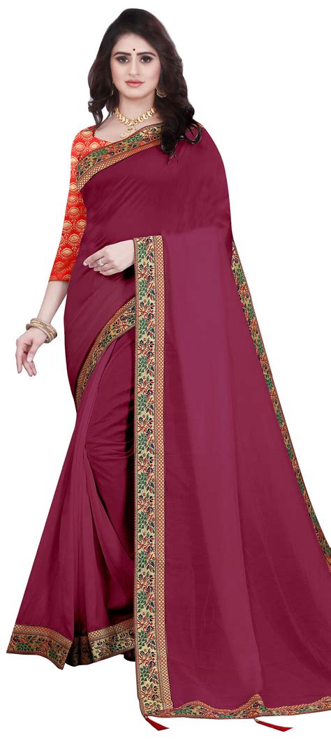Traditional Pink And Majenta Color Art Silk Silk Fabric Saree 1756306