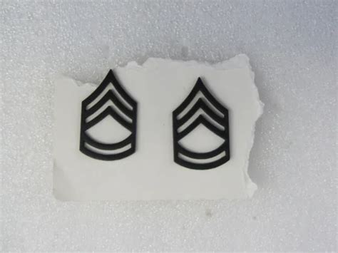 Us Army Sergeant First Class Sfc E 7 Subdued Rank Insignia Pin Set