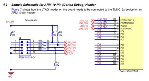 Microcontroller Questions About Connecting A JTAG ARM Pin Connector To A TM X Board
