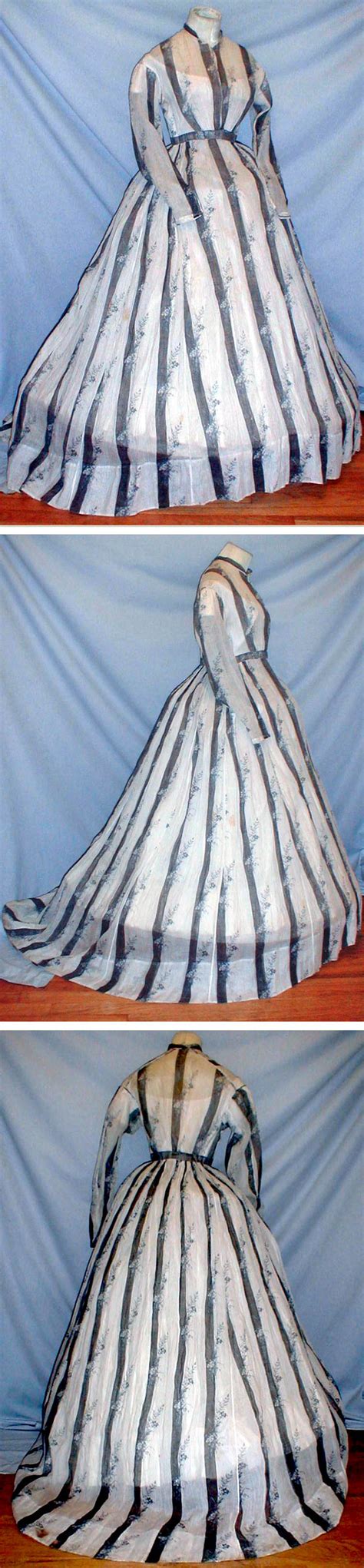 Check out our 1860s dress pattern selection for the very best in unique or custom, handmade pieces from our sewing shops. Day dress ca. 1860s. Printed musline with gray stripe ...