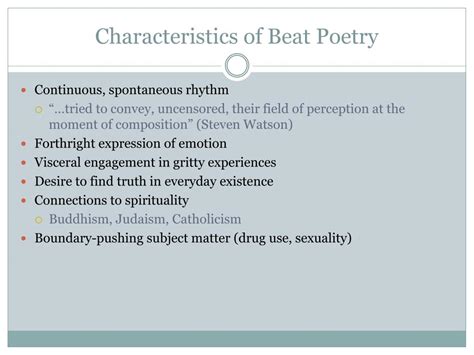 Ppt Beat Poetry Powerpoint Presentation Free Download Id6968939