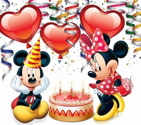 Mickey Et Minnie Disney Happy Birthday Images Disney Birthday Wishes