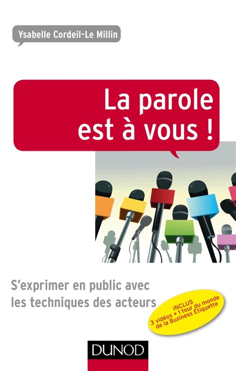 With reverso you can find the french translation, definition or synonym for vous avez la parole and thousands of other words. La parole est à vous ! S'exprimer en public avec les ...