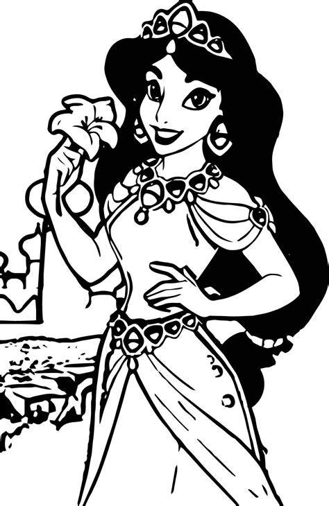 Printable Princess Jasmine Coloring Pages Wickedgoodcause