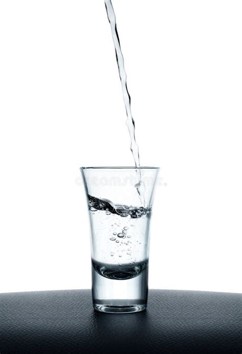 Pouring Water Into Glass Isolated Stock Image Image Of Water Action