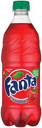 Fanta Soda Fruit Flavored Soft Drink 20 Ounce Bottles Strawberry
