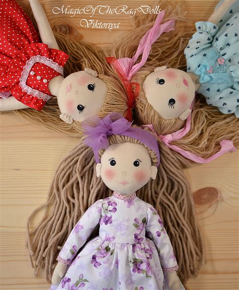 Miniature Handmade Rag Doll For Dollhouse 18c