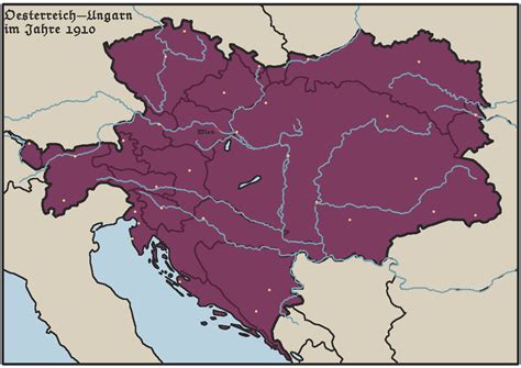 A Map Of The Austro Hungarian Empire With Subdivisions