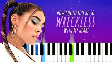 Madison Beer Reckless Piano Tutorial Youtube