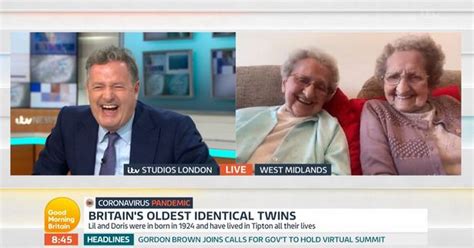 piers explodes with laughter as flirty 95 year old twins give the most unexpected answer to