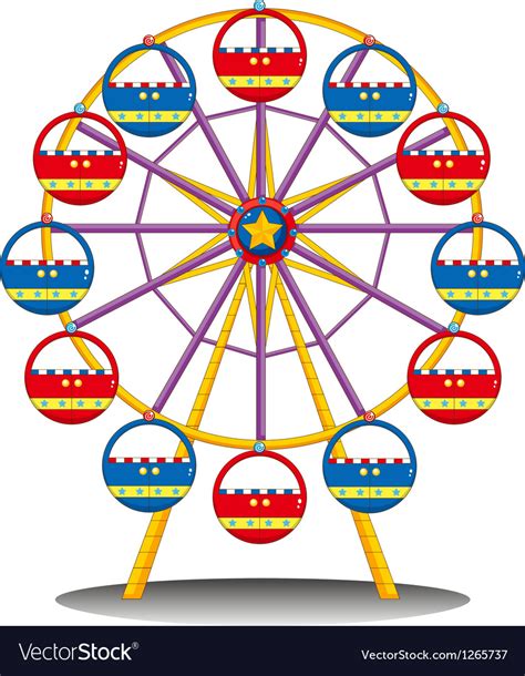 A Ferris Wheel Royalty Free Vector Image Vectorstock
