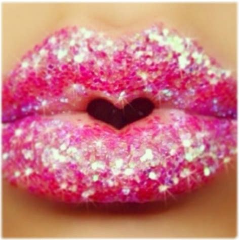 Pretty Sparkle Glitter Lips Heart Kiss Light Up My Imagination