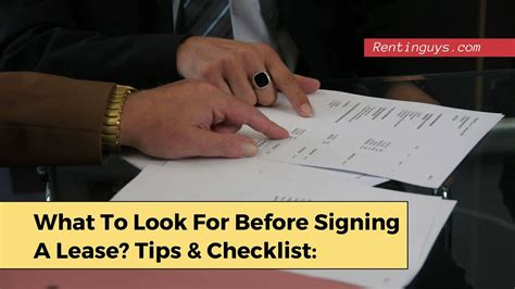 What To Look For Before Signing A Lease Tips Checklist