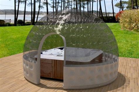 This Inflatable Hot Tub Solar Dome Will Keep Your Heating Bill Down Through The Winter Hot Tub
