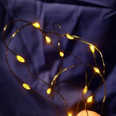 Yellow Fairy Lights Led String Light Aa Battery Operated 10 Ft