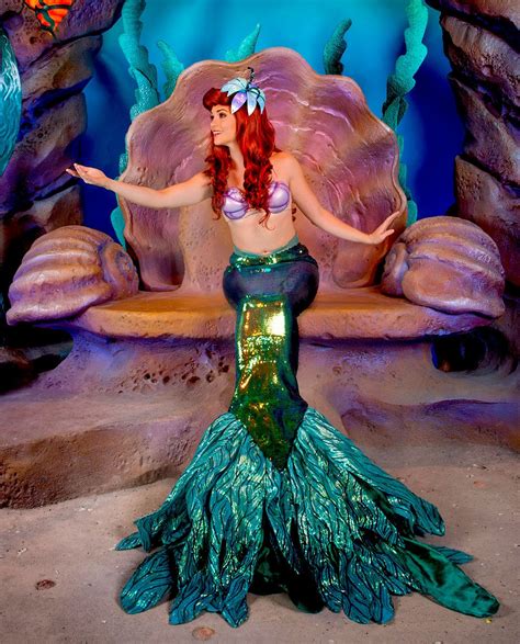 Little Mermaid Princess Ariel In Her Grotto At Disney World Ariel