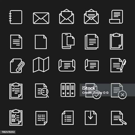 Documents Icons Stock Illustration Download Image Now Administrator