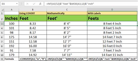 There are 12 inches in a foot; How to Inches to Feet in Excel