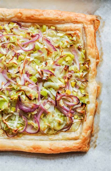 Leek And Onion Puff Pastry Tart This Healthy Table