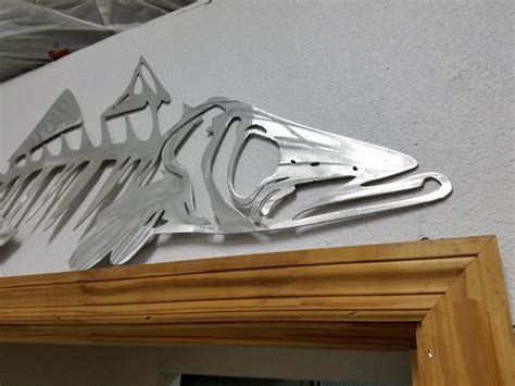 Snook Wall Art Snook Skeleton Hanging Aluminum Metal Art Metal Snook