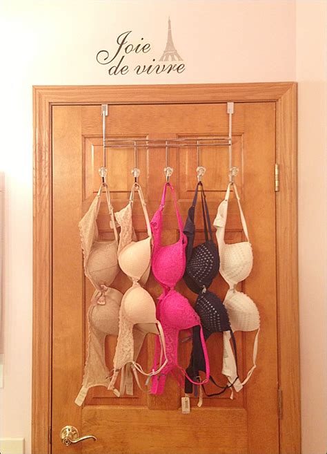 Hang Your Bras On The Back Of Your Door Instead Of Stuffing Them In A Drawer Bras Storage
