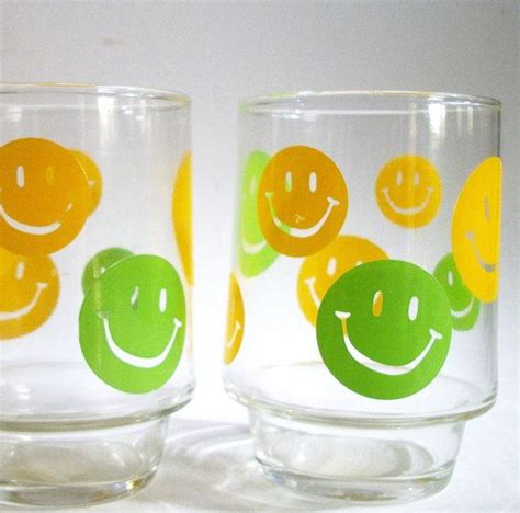 Vintage Smiley Face Glasses 1970 S Yellow And Green Etsy Smiley