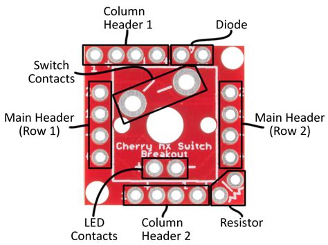 Cherry Mx Switch Breakout Hookup Guide Sparkfun Learn