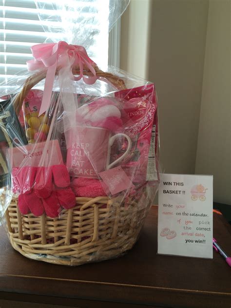 What kind of gifts for baby shower games. Baby Girl Shower Prize. Basket Giveaway. One of the baby ...