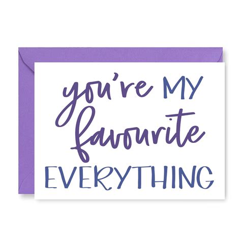 Youre My Favourite Everything Card Card Greetingcards