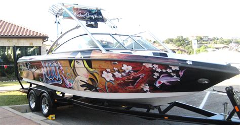 Boat Wraps Vinyl Boat Wraps Wake Graphics