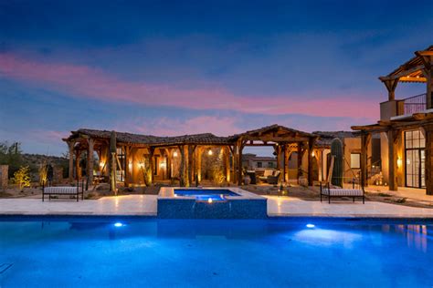 Paradise Valley Luxury Home Builders Rustic House Exterior