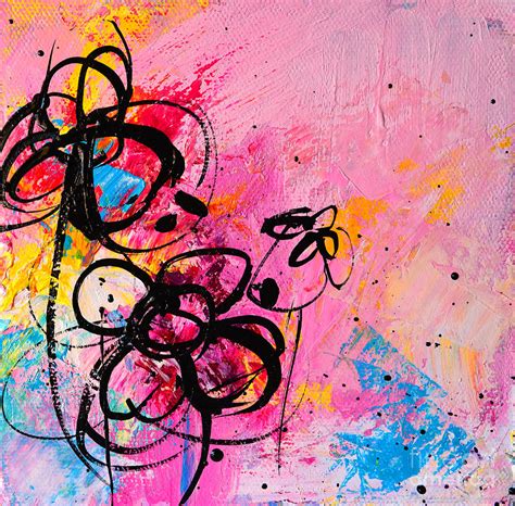 Abstract Flowers In Hot Pink 1 Painting By Patricia Awapara Fine Art