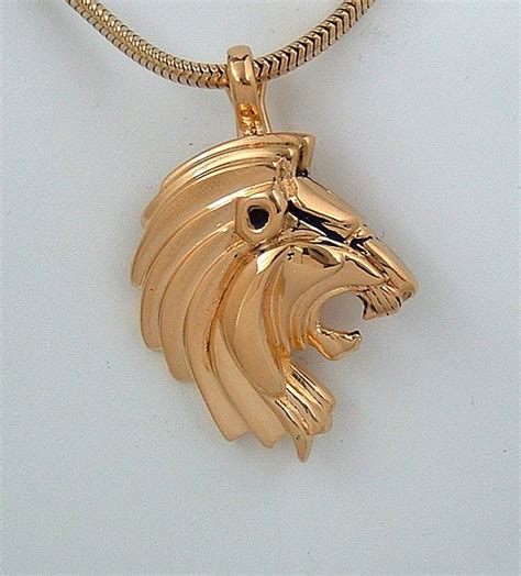Lion Pendantenhancer In 18k Gold Plated Sterling 204267 Jewelry For