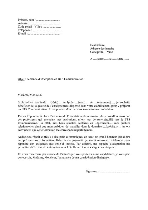 Lettre Motivation Bts Communication Parcoursup Exemple Lettre My Xxx