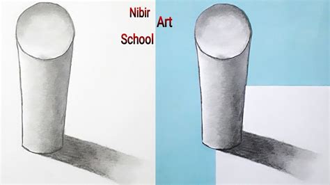 How To Draw A 3d Cylinder Art Step By Step Very Easy Nibir Art School