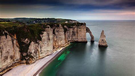 Nature Landscape Sea Clouds Cliff Beach Trees House Rock