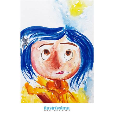 Print Em Aquarela A4 Coraline Elo7 Produtos Especiais