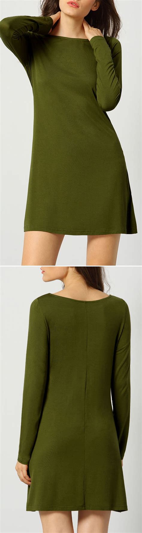 Army Green Long Sleeve Designers Casual Dress Dress P Dress Outfits Long Sleeve Casual Dress